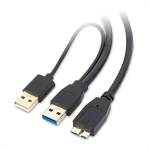 cable matters micro usb 3.0 to usb splitter cable (usb y-cable, usb y cable) 20 inches