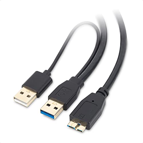 Cable Matters Micro USB 3.0 to USB Splitter Cable (USB Y-Cable, USB Y Cable) 20 Inches