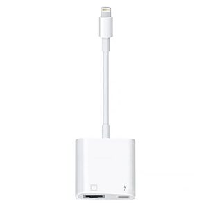 lightning to rj45 ethernet lan network adapter with charge port for select iphone,ipad models 100mbps charging plug and play