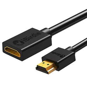 ibirdie hdmi extension cable 3 feet – 4k hdmi extender – male to female