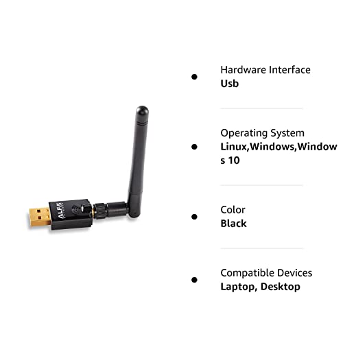 ALFA Network AWUS036ACS Wide-Coverage Dual-Band AC600 USB Wireless Wi-Fi Adapter w/ High-Sensitivity External Antenna - Windows, MacOS & Kali Linux Supported