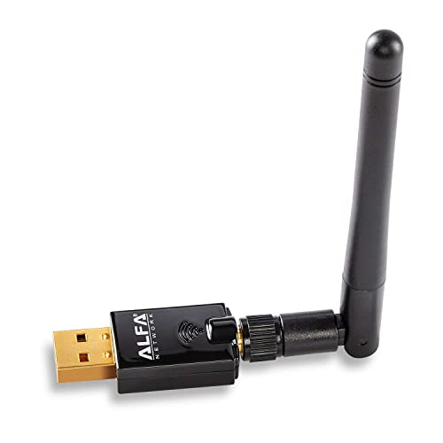 ALFA Network AWUS036ACS Wide-Coverage Dual-Band AC600 USB Wireless Wi-Fi Adapter w/ High-Sensitivity External Antenna - Windows, MacOS & Kali Linux Supported