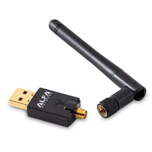 ALFA Network AWUS036ACS Wide-Coverage Dual-Band AC600 USB Wireless Wi-Fi Adapter w/ High-Sensitivity External Antenna - Windows, MacOS & Kali Linux Supported