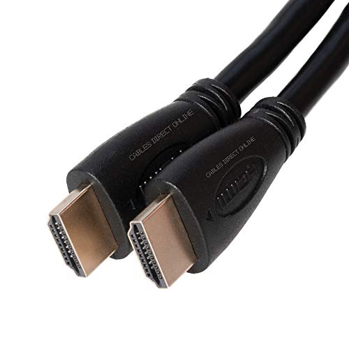 20FT High Speed 4K HDMI Cable with Audio & Ethernet Return Channel, 2160p, 1440p, Compatible with Apple TV, DVD, PS5, Xbox, Bluray (20FT, Black)