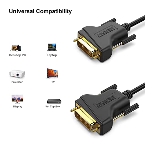 BENFEI DVI to DVI Cable, DVI-D to DVI-D Dual Link 6 Feet Cable