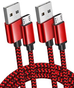 2pack 10ft long micro usb android charger cable fast quick charging for amazon kindle fire hd 6 7 8 10(1-8th gen) hdx 8.9″ 9.7″ tablets and e-reader(3rd-11th), xbox one s/x/elite, ps4 pro/slim