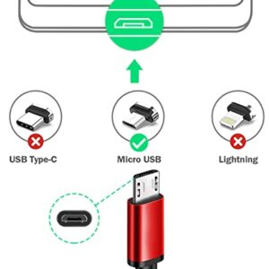 2Pack 10ft Long Micro USB Android Charger Cable Fast Quick Charging for Amazon Kindle Fire HD 6 7 8 10(1-8th Gen) HDX 8.9" 9.7" Tablets and E-Reader(3rd-11th), Xbox One S/X/Elite, PS4 Pro/Slim