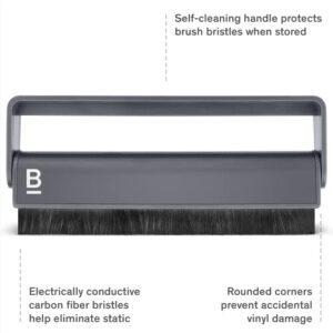 Boundless Audio Record Cleaning Kit - Anti-Static Vinyl Record Brush & Stylus Brush - 2 Piece Vinyl Record Cleaner Kit - Vinyl Brush & Stylus Cleaner