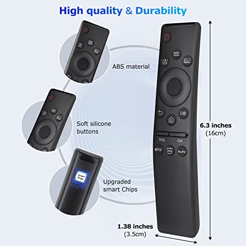 Universal Replacement for Samsung-Smart-TV-Remote, New Upgrade Infrared for Samsung Remote Control, with Netflix,Prime Video,Hulu Buttons
