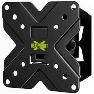 USX MOUNT TV Wall Mount Monitor Mount Bracket with Adjustable Tilt Swivel for 10inch to 26inch LED LCD OLED TVs and Monitors - VESA Size Up to 100x100mm and Weight Capacity Up to 22lbs-XMS002
