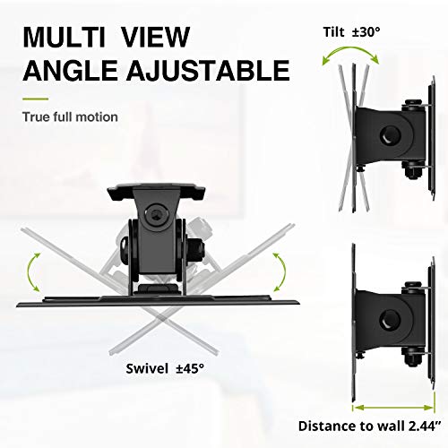 USX MOUNT TV Wall Mount Monitor Mount Bracket with Adjustable Tilt Swivel for 10inch to 26inch LED LCD OLED TVs and Monitors - VESA Size Up to 100x100mm and Weight Capacity Up to 22lbs-XMS002