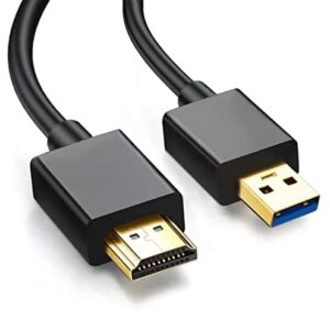 USB to HDMI Cord Cable, fenoero Hdmi USB Converter Cable Adapter USB 2.0 Male to HDMI Male Charger Cable Adapter, 1M / 3.3FT