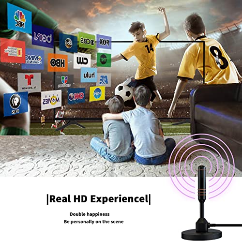 Amplified HD Digital TV Antenna Long 330+ Miles Range Small Portable Indoor Antennas Includes Magnetic Base Support Smart 4K 1080P Fire TV and All Older TV's HDTV Television for Free Local Channels