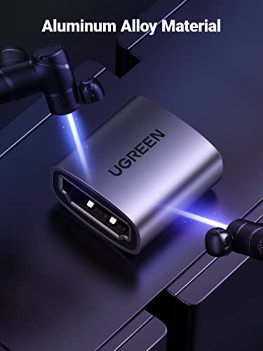 UGREEN HDMI Coupler 2 Pack, 8K@60Hz HDMI Female to Female Adapter HDMI 2.1 Connector 3D 4K@120Hz Extender Compatible with HDTV Roku Stick Chromecast HDMI Cable Laptop PC, Grey