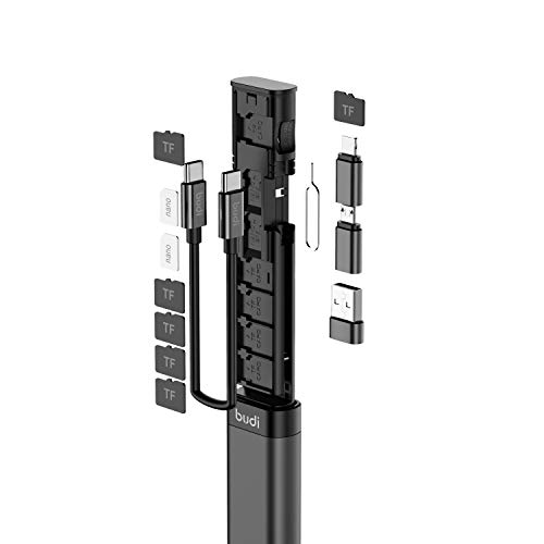 Budi 9-in-1 Essential Travel Charging & Data Sync Cable Stick - Black