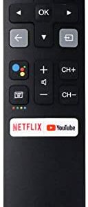 Remote Control (RC802V FNR1) Replacement for All TCL Android 4K UHD Smart TV Without Voice Command