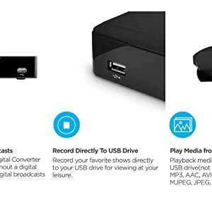 Digital Converter, Ematic Digital TV Converter Box with Recording, Playback, & Parental Controls