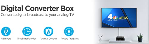 Digital Converter, Ematic Digital TV Converter Box with Recording, Playback, & Parental Controls