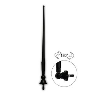 Herdio Waterproof Marine Antenna Rubber Duck Dipole Flexible Mast FM AM Antenna for Boat Radio Car ATV UTV RZR SPA-Black