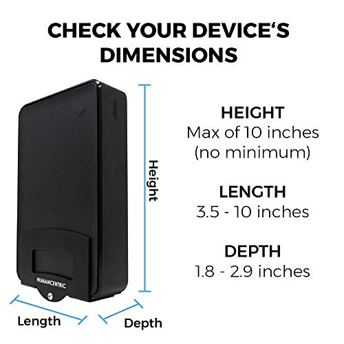 HumanCentric Cable Box Mount and Modem Mount | Adjustable Wall Mount for Small and Wide Devices Like Cable Boxes, Modems, DVD Players, Streaming Media Devices | Patented