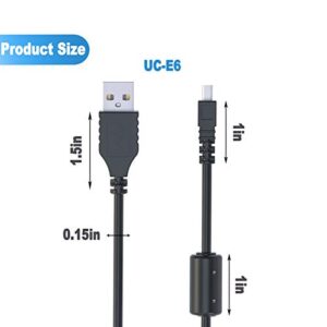 UC-E6 USB Cable, Ancable 3-Feet USB Mini-B Universal Digital Camera Data Transfer Cord Charger Cable Compatible for Nikon CoolPix, L, D, P, Series Digital Camera