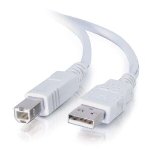 c2g 13172 usb 2.0 a to b usb cable, 6.56 feet (2 meters), white