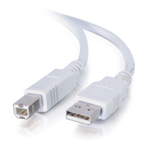 C2G 13172 USB 2.0 A to B USB Cable, 6.56 Feet (2 Meters), White