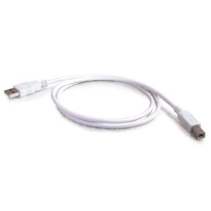 C2G 13172 USB 2.0 A to B USB Cable, 6.56 Feet (2 Meters), White
