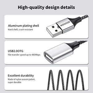3 in 1 USB Splitter Cable, MOGOOD USB Power Splitter 1 Male to 3 Female USB 2.0 Adapter 1 to 3 USB Splitter USB Extension Cable USB multiport for Charging/Data Transfer/Laptop/Mac