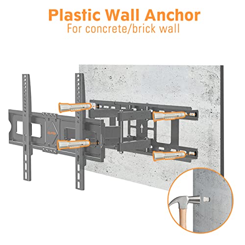 ELIVED Universal TV Mounting Hardware Kit, Fits TVs up to 80 Inch, Includes M4 M5 M6 M8 Screws, Washers, Spacers and Concrete Wall Anchors, Compatible for Most Flat/Curved TV/Monitor Mount. YD1013