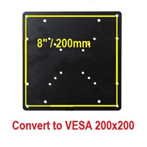 Mount Plus 1056 VESA 200x200 Universal Adapter Plate for TV Mounts | Convert VESA 75x75, 100x100 Mount to Fit 200X100, 200x200 mm VESA Patterns | Includes Hardware Kit