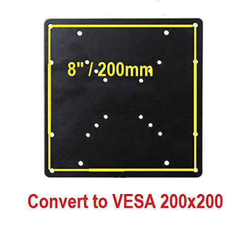Mount Plus 1056 VESA 200x200 Universal Adapter Plate for TV Mounts | Convert VESA 75x75, 100x100 Mount to Fit 200X100, 200x200 mm VESA Patterns | Includes Hardware Kit