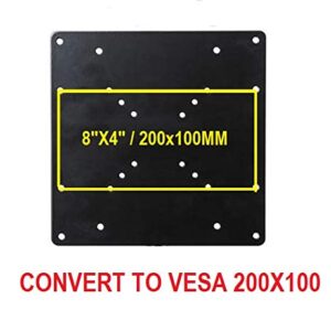 Mount Plus 1056 VESA 200x200 Universal Adapter Plate for TV Mounts | Convert VESA 75x75, 100x100 Mount to Fit 200X100, 200x200 mm VESA Patterns | Includes Hardware Kit