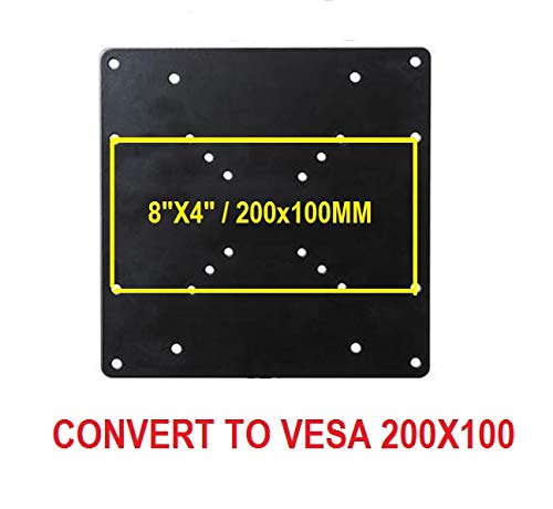 Mount Plus 1056 VESA 200x200 Universal Adapter Plate for TV Mounts | Convert VESA 75x75, 100x100 Mount to Fit 200X100, 200x200 mm VESA Patterns | Includes Hardware Kit