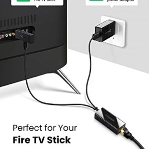 UGREEN Ethernet Adapter Compatible with Fire TV Stick 4K Max Lite Chromecast Google Home Mini and More Streaming TV Sticks Micro USB to RJ45 Ethernet Network Adapter with USB Power Supply 3.3ft Cable