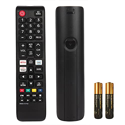 BN59-01315J New Replaced Remote Control for Samsung Smart TV UN50TU7000F UN55TU7000F UN58TU7000F UN58TU700DF UN65TU7000F UN43TU7000F UN65TU700DF with Netflix PrimeVideo Keys (with Batteries)