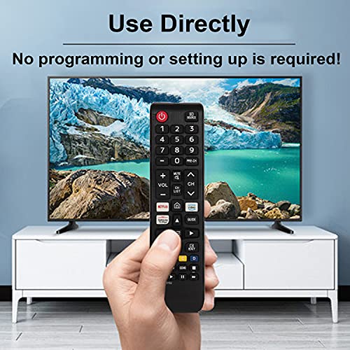 BN59-01315J New Replaced Remote Control for Samsung Smart TV UN50TU7000F UN55TU7000F UN58TU7000F UN58TU700DF UN65TU7000F UN43TU7000F UN65TU700DF with Netflix PrimeVideo Keys (with Batteries)
