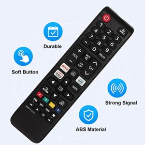 BN59-01315J New Replaced Remote Control for Samsung Smart TV UN50TU7000F UN55TU7000F UN58TU7000F UN58TU700DF UN65TU7000F UN43TU7000F UN65TU700DF with Netflix PrimeVideo Keys (with Batteries)