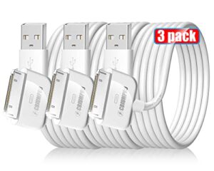 iphone 4 charger cables (3 pack 3.3 ft) 30 pin to usb fast charge & sync charging cable certified for old apple iphone 4s / 4, 3g / 3gs, old ipad 1/2/3, old ipod touch, old ipod nano