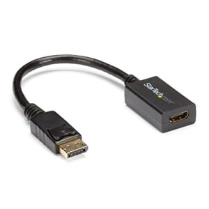startech.com displayport to hdmi adapter – dp 1.2 to hdmi video converter 1080p – dp to hdmi monitor/tv/display cable adapter dongle – passive dp to hdmi adapter – latching dp connector (dp2hdmi2)