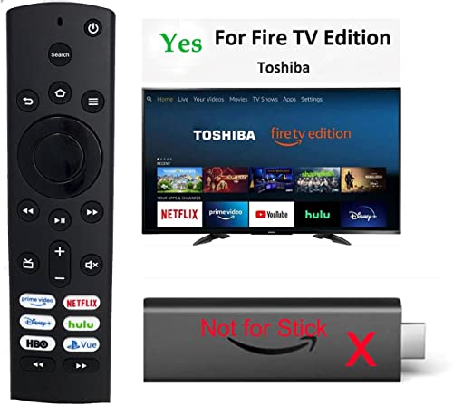 Replacement for Toshiba Fire/Smart TV Remote [No Voice Search]