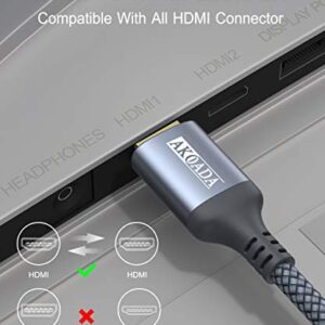 AkoaDa 4K Hdmi Cable 25FT, 18Gbps High Speed Hdmi 2.0 Cable Nylon Braided Cable 4K 60Hz HDR Video HDCP2.2 3D 2160P 1080P ARC Compatible with UHD TV,PS4 / 3,X-Box, Monitor 4K etc