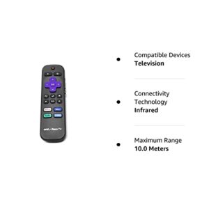 Original Smart TV Remote Control Compatible with Onn Roku Models 100005842 100005396 100005395 and 100005397 (Renewed)