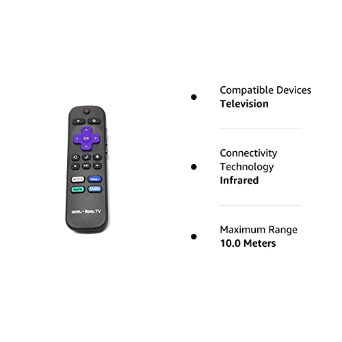 Original Smart TV Remote Control Compatible with Onn Roku Models 100005842 100005396 100005395 and 100005397 (Renewed)