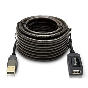 BlueRigger USB 2.0 Type A Male to A Female Active Extension/Repeater Cable - 32 Feet (10M)
