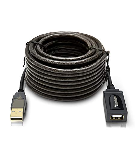 BlueRigger USB 2.0 Type A Male to A Female Active Extension/Repeater Cable - 32 Feet (10M)