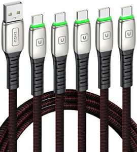 usb type c cable, [5 pack 3.1a] quick qc3.0 fast charging usb c cable, iniu (1.6+3.3+3.3+6.6+6.6ft) nylon phone charger usb-c cables for samsung galaxy s20 s10 s9 s8 plus note 10 9 lg google pixel etc