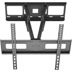 BONTEC Full Motion TV Wall Mount for 23-70” LED OLED Flat Curved TVs, Tilt Swivels Dual Articulating6 Arms TV Bracket Supports up to 99lbs, Max VESA 400x400mm, Fit 8” 16” Studs
