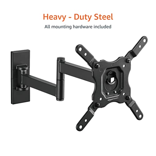 Amazon Basics Full Motion TV Wall Mount fits 12-Inch to 40-Inch TVs and VESA 200x200