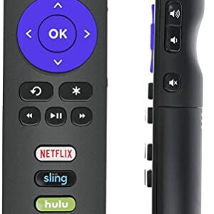 Remote Compatible with All TCL Roku TV with Hulu Netflix Sling Starz App Shortcut Keys